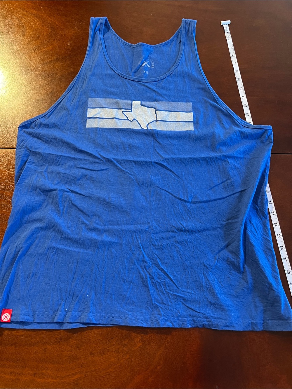 Unisex Blue Tank Top with Texas Graphic